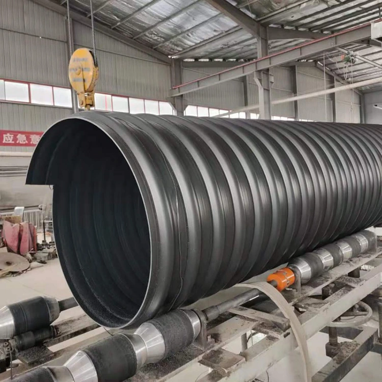 HDPE χάλυβα ενισχυμένο διπλό τοίχο κυματοειδές σωλήνα